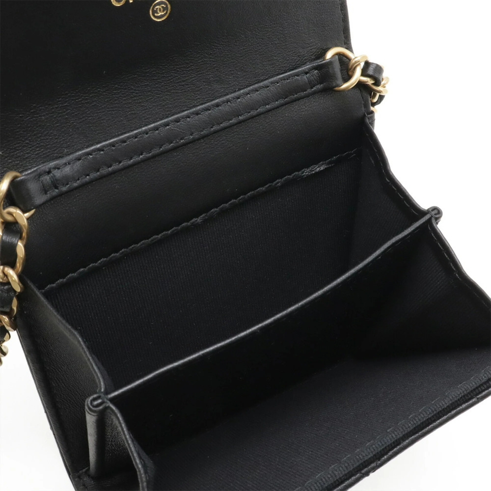 CHANEL Black Lambskin Leather Wallet - Picture 7 of 7